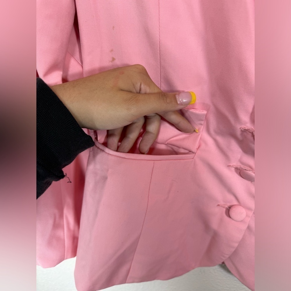 Danielle Guizio Pink Blazer Women’s XS Preppy Barbiecore Feminine Business - Picture 9 of 16